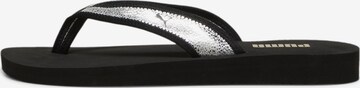 PUMA T-Bar Sandals in Black: front