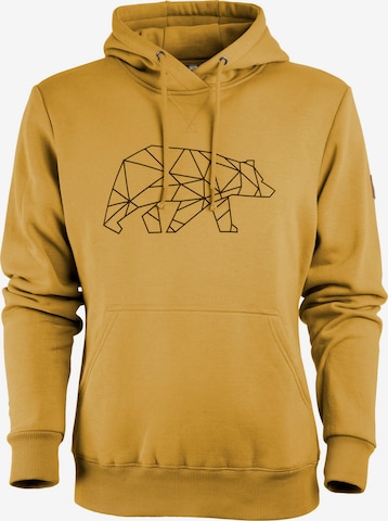 FORSBERG Sweatshirt 'Pettarson Hoodie mit Logo' in Yellow: front
