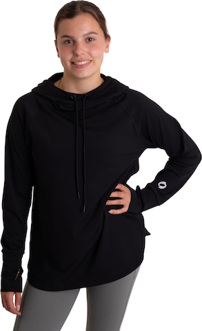 mymotus Sportovní svetr 'mymotus® ladies hooded, comfort sweat, loose fit, long YW122' – černá: přední strana