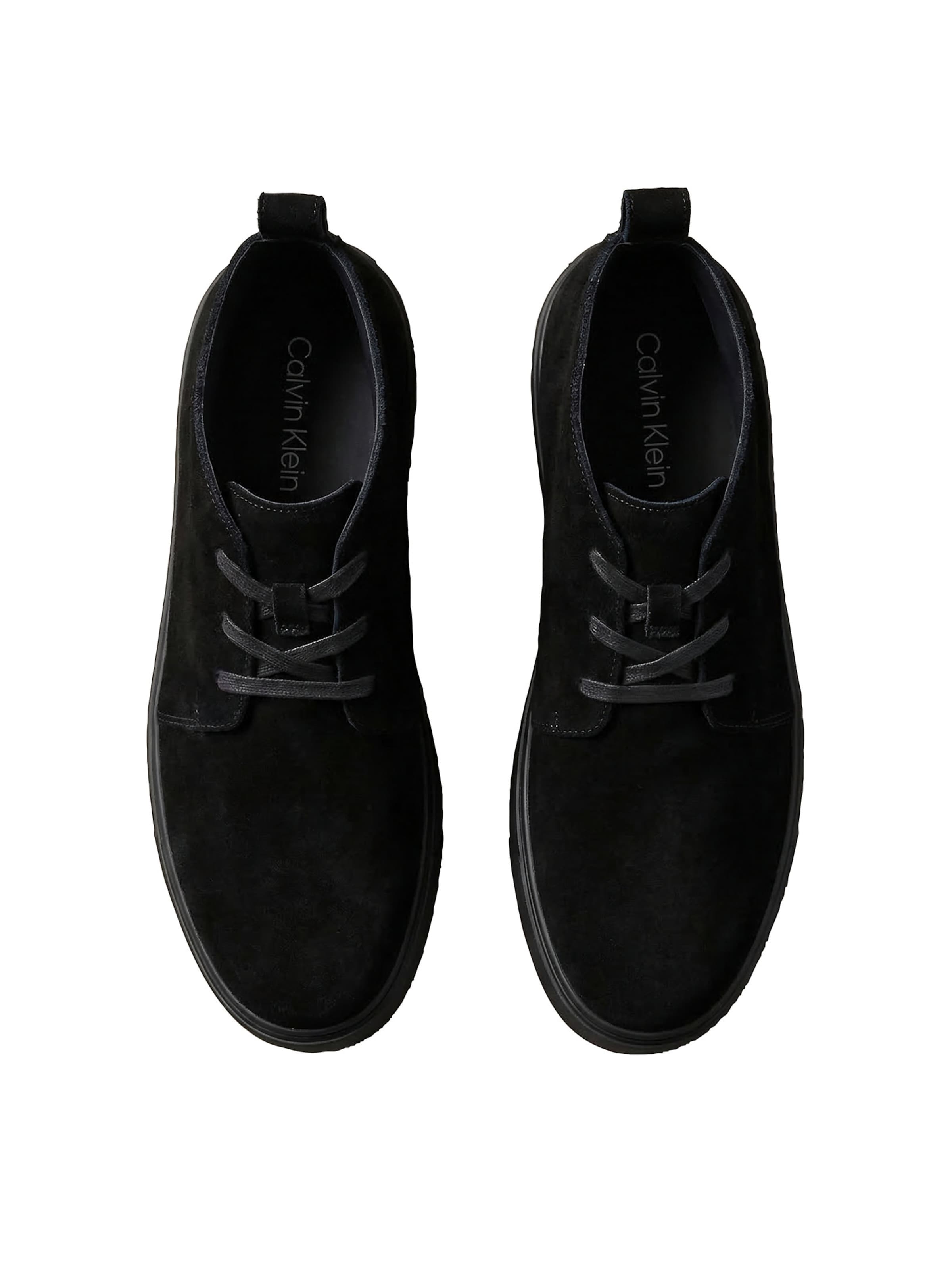 Calvin Klein Lace-Up Boots in Black
