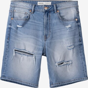 Bershka Regular Jeans in Blauw: voorkant