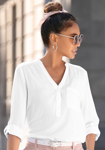 LASCANA Blouse in White: front