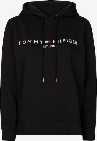 Bluză de molton de la TOMMY HILFIGER pe negru: față