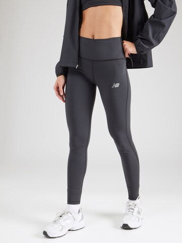 new balance Skinny Sports trousers in Black: front