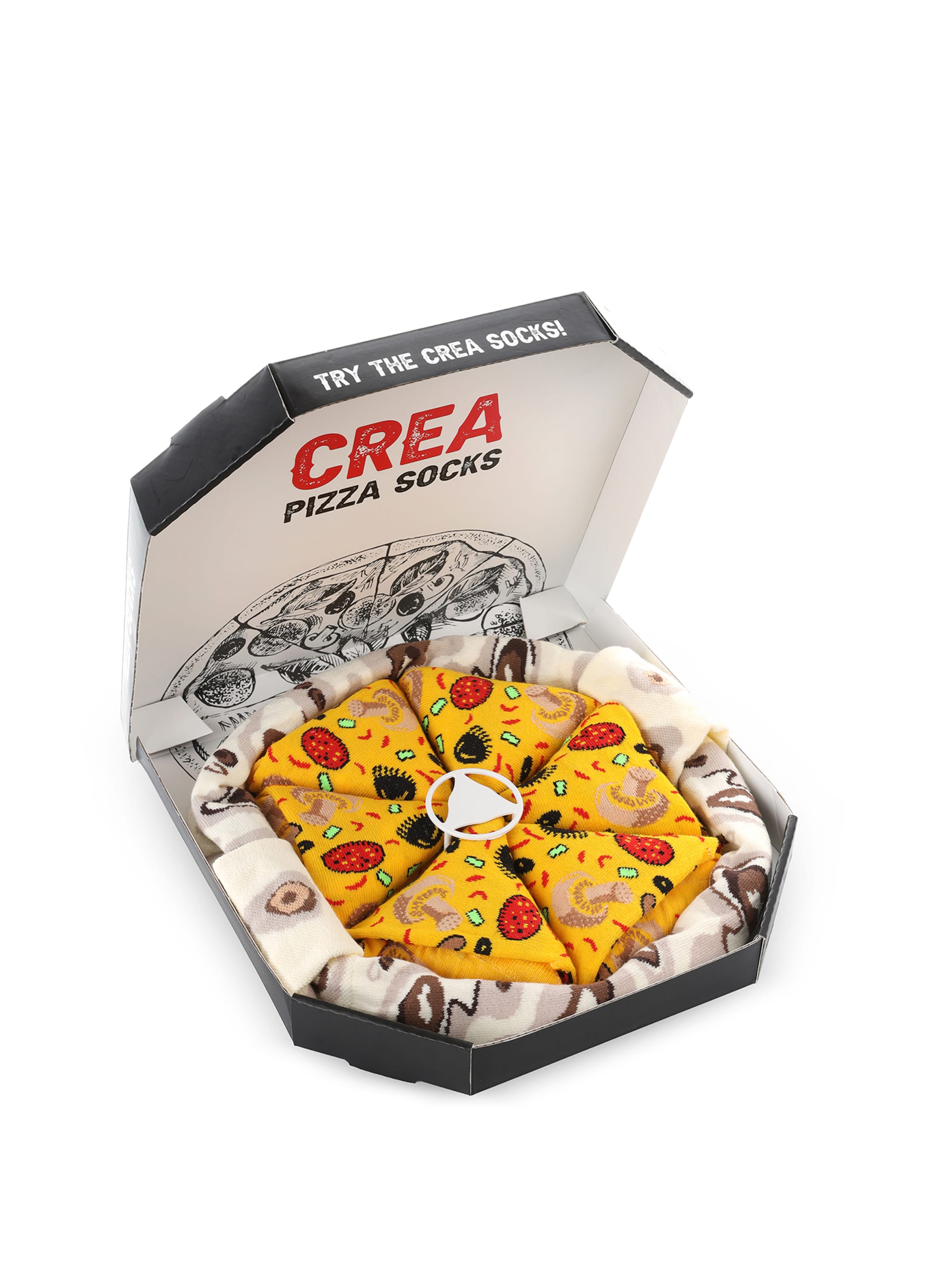 Crea Socks Socken 'Pizza' in Mischfarben: Vorderseite