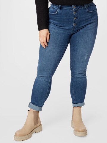 Esprit Curves Skinny Jeans in Blauw: voorkant