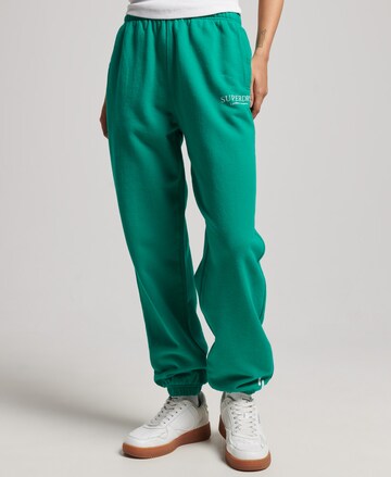 Superdry Zúžený Kalhoty – zelená: přední strana