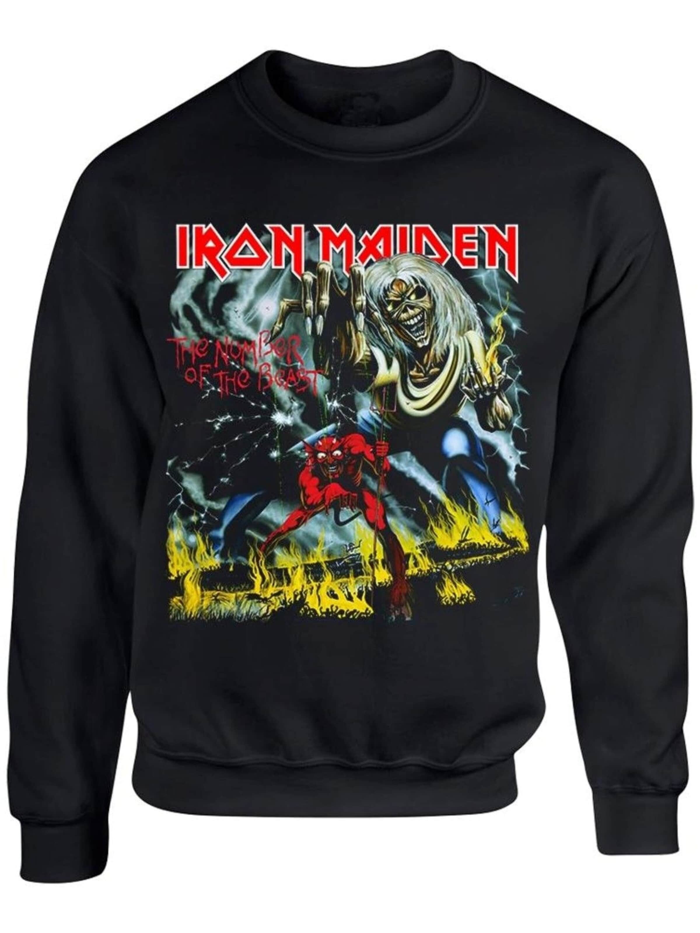 Iron Maiden Sweatshirt 'Iron Maiden Number of the beast  Sweatshirt' in Black: front