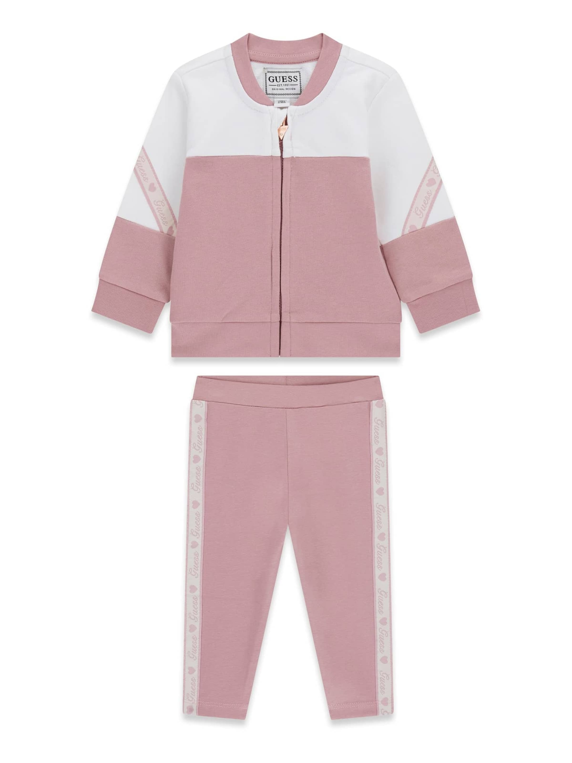 GUESS Sweatsuit in 80 in Dusky pink / White, Item view