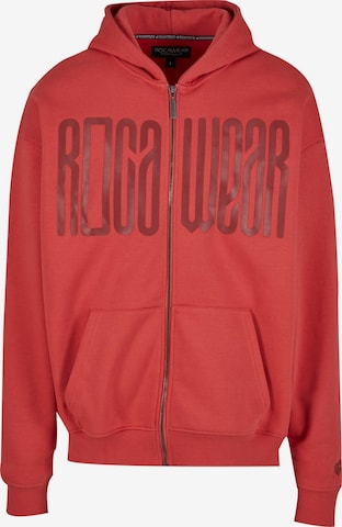 ROCAWEAR Sweat jacket 'Chili' in Red: front