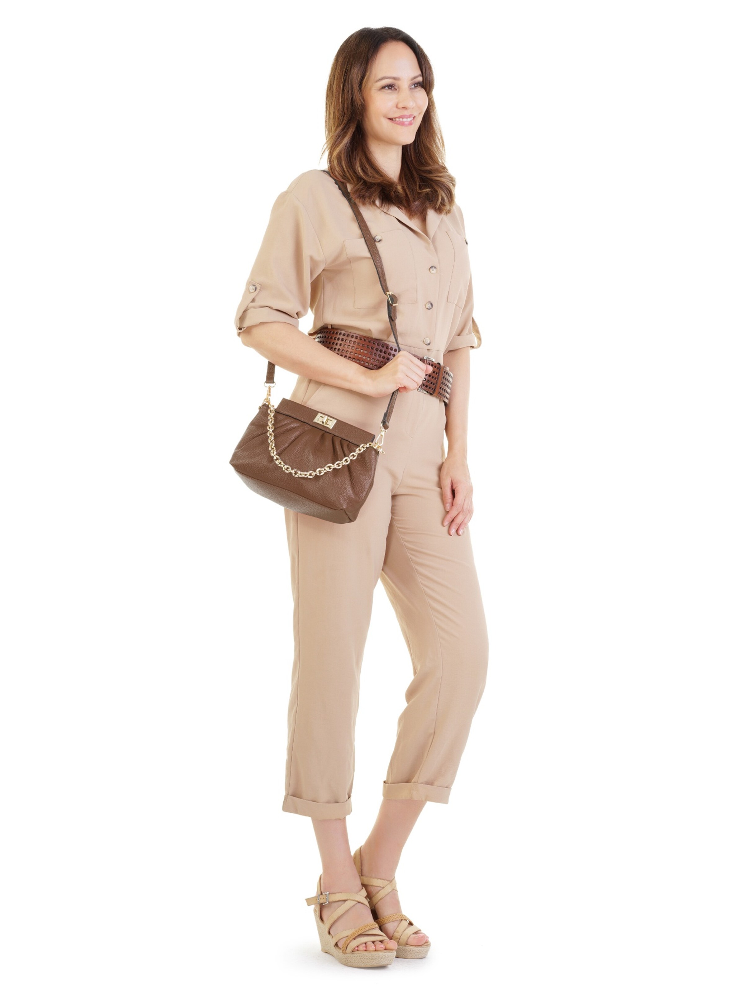 Sac à bandoulière Cluty en marron