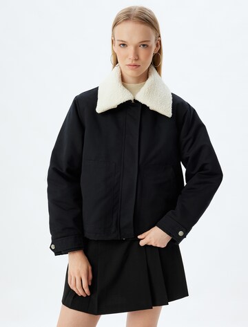 Koton Between-season jacket in Black: front