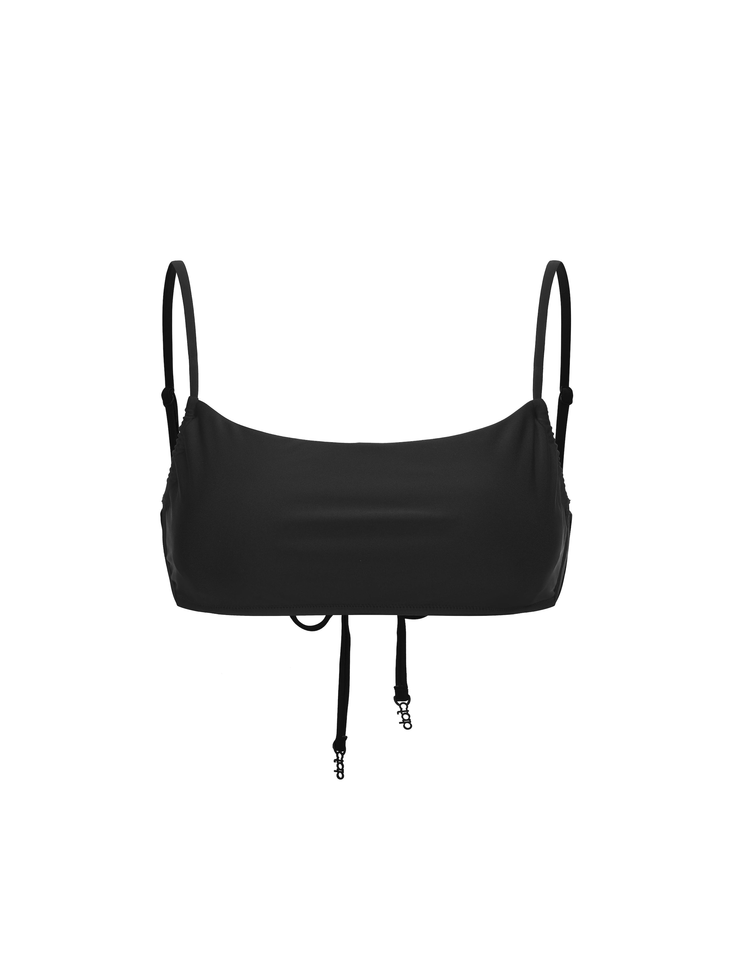 cfab (formerly creamy fabrics) - Top de bikini 'Signature Essential Swim Top' en negro: frente
