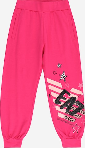 EA7 Emporio Armani Tapered Pants in Pink: front