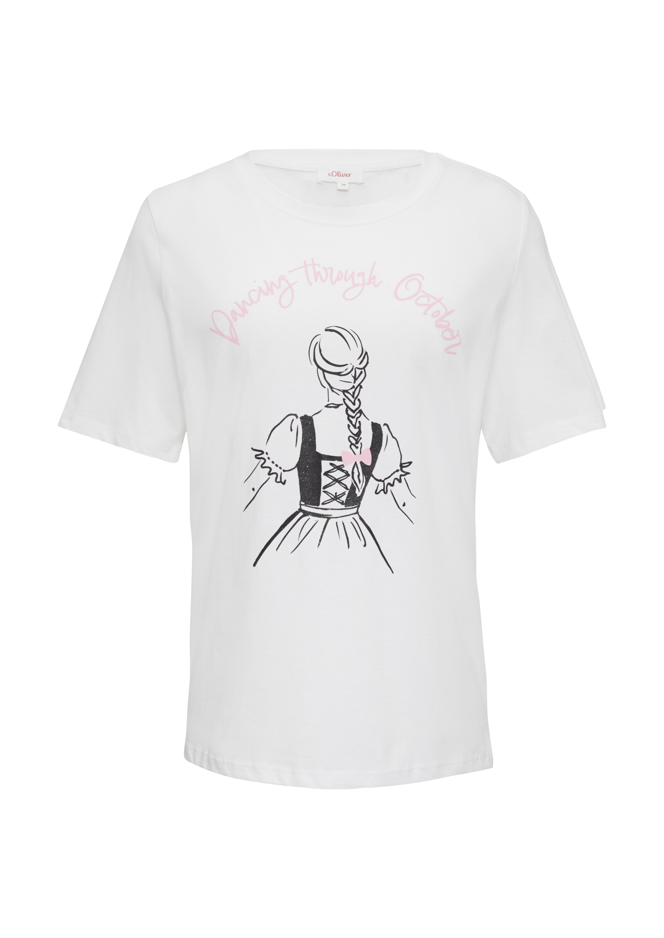 s.Oliver Shirt in Wit: voorkant