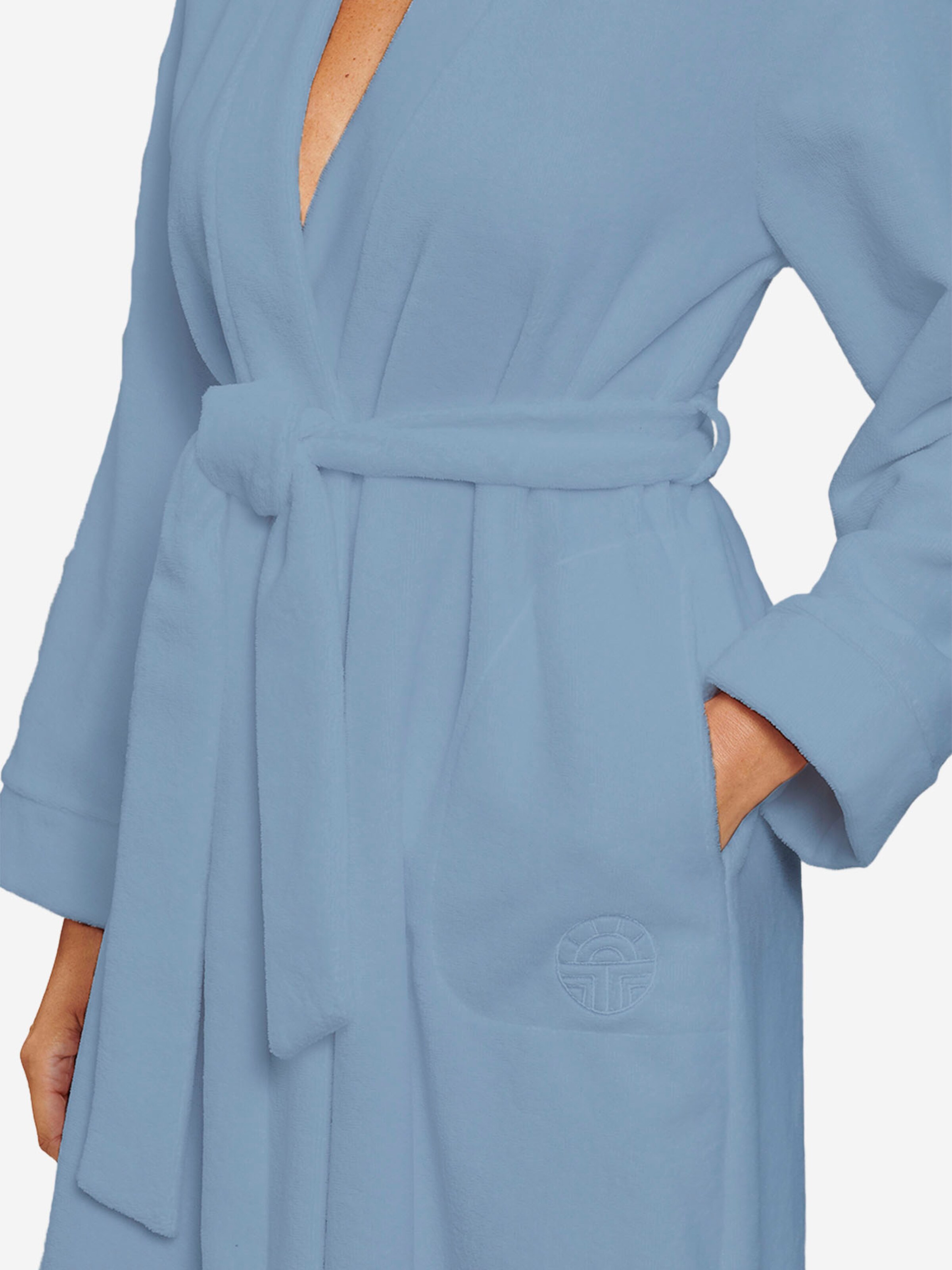FÉRAUD PARIS Short Bathrobe ' Spa ' in Blue