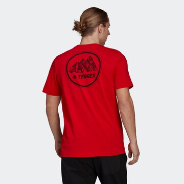 T-Shirt fonctionnel ADIDAS TERREX en rouge