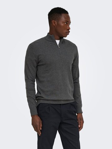 Pullover 'ONSLoui' di Only & Sons in grigio: frontale