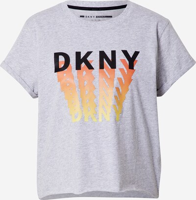 DKNY Performance T-shirt fonctionnel en jaune / gris chiné / orange / noir, Vue avec produit
