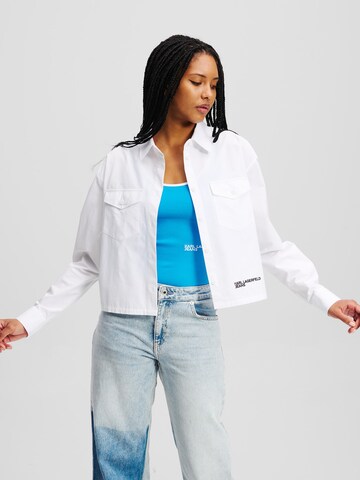 KARL LAGERFELD JEANS Between-season jacket in White: front