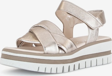 Sandalo di GABOR in oro: frontale