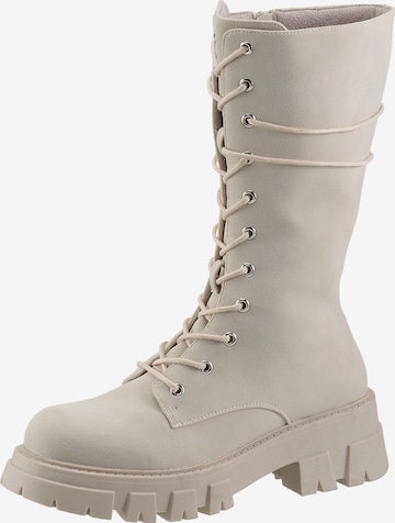 CITY WALK Lace-Up Boots 'CITY WALK EM' in White: front