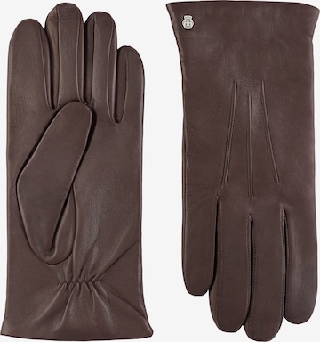 Mezzoguanti di Roeckl in marrone: frontale
