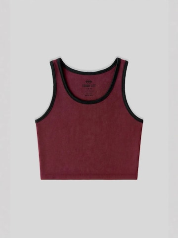 Tommy Life Top in Rood: voorkant
