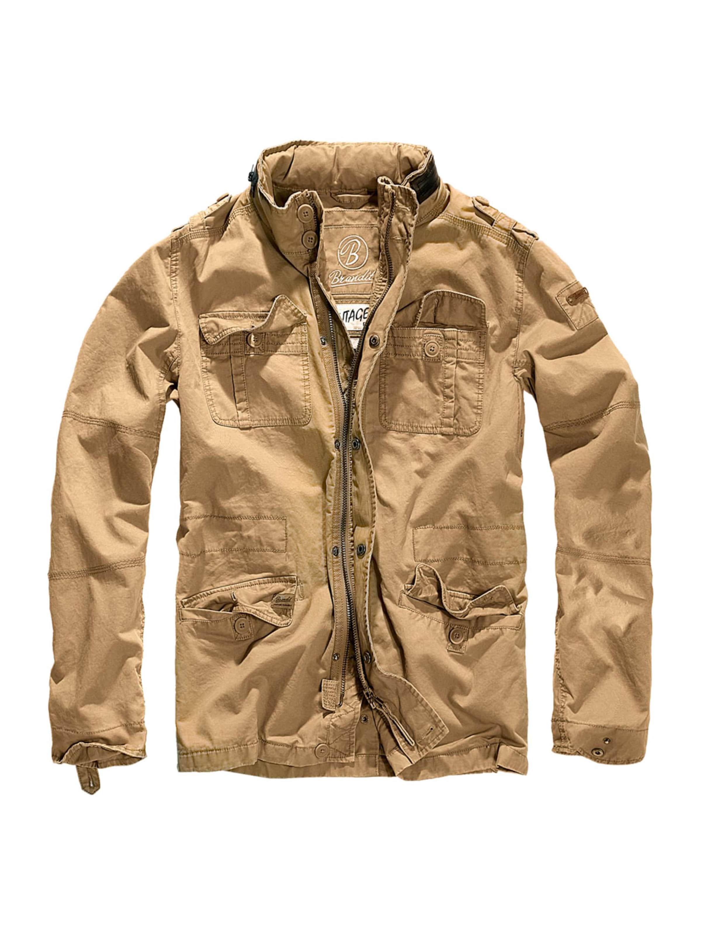 Brandit Between-season jacket 'Britannia' in Beige: front