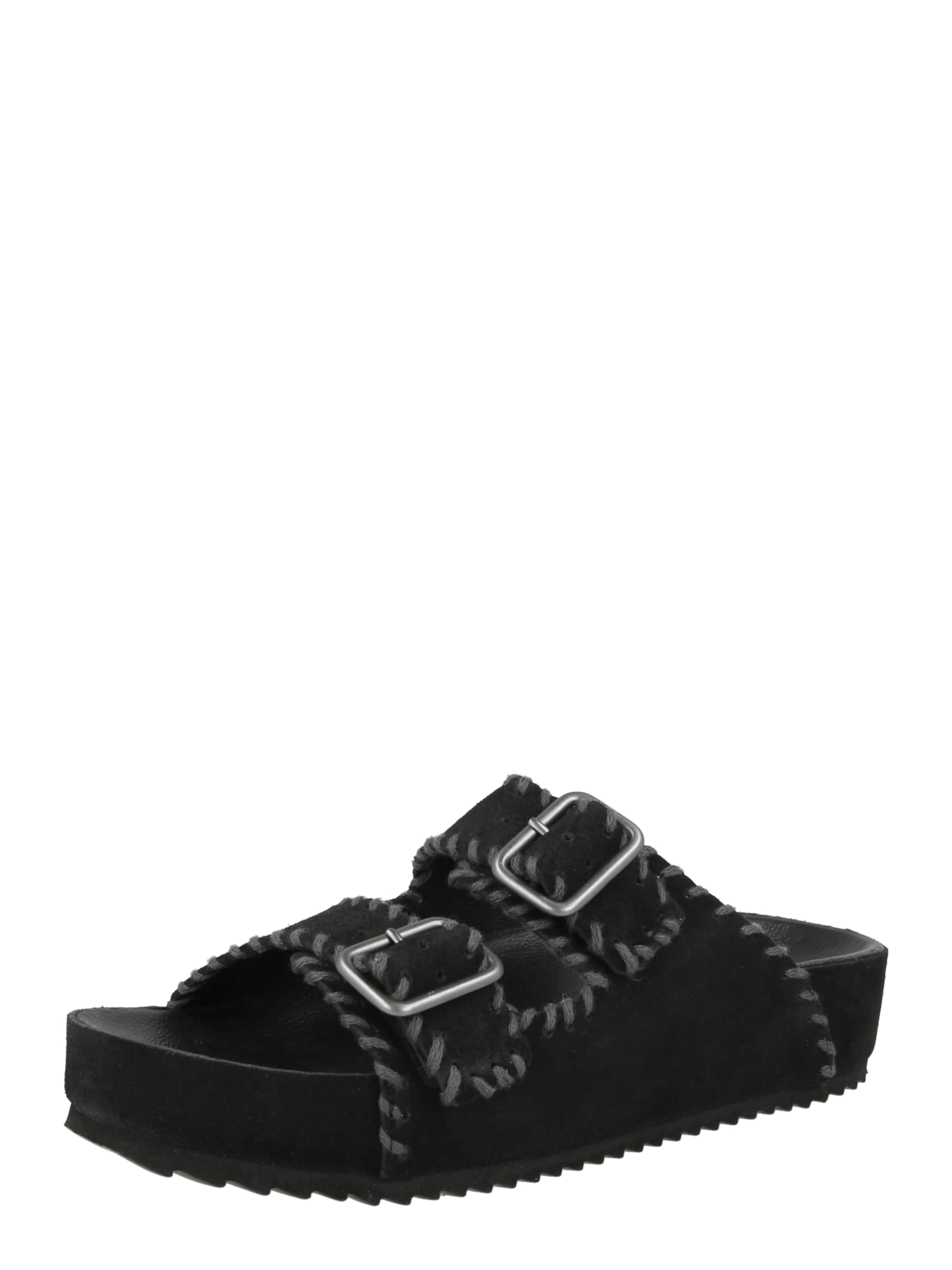 VERBENAS Muiltjes 'ELENA' in Zwart: voorkant