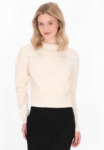 Pull-over MYMO en blanc : devant