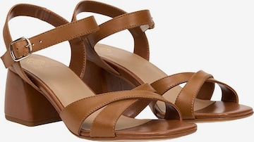 Desa Sandal 'Sandalen mit Blockabsatz' in Brown: front