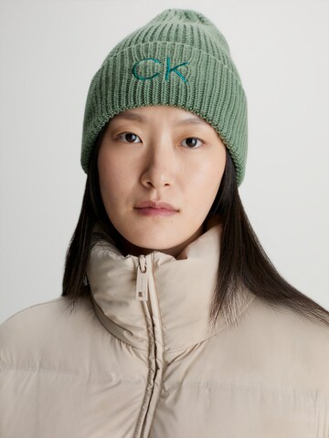 Calvin Klein Beanie in Green: front