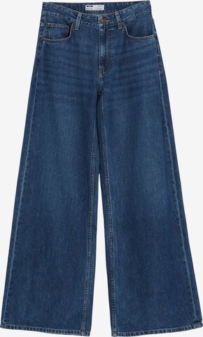 Wide leg Jeans di Bershka in blu: frontale