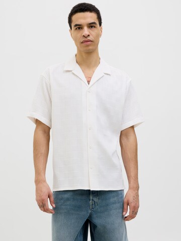 JACK & JONES Comfort fit Koszula 'JJEMatteo' w kolorze biały: przód