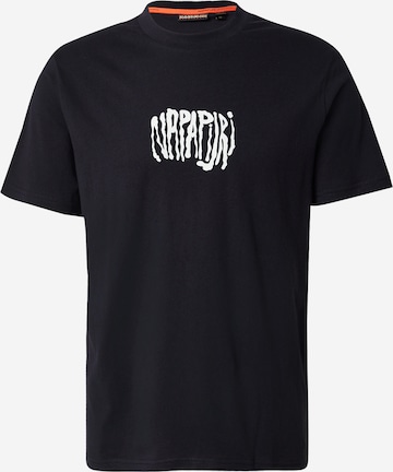 Tricou 'S-Yukis' de la NAPAPIJRI pe negru: față