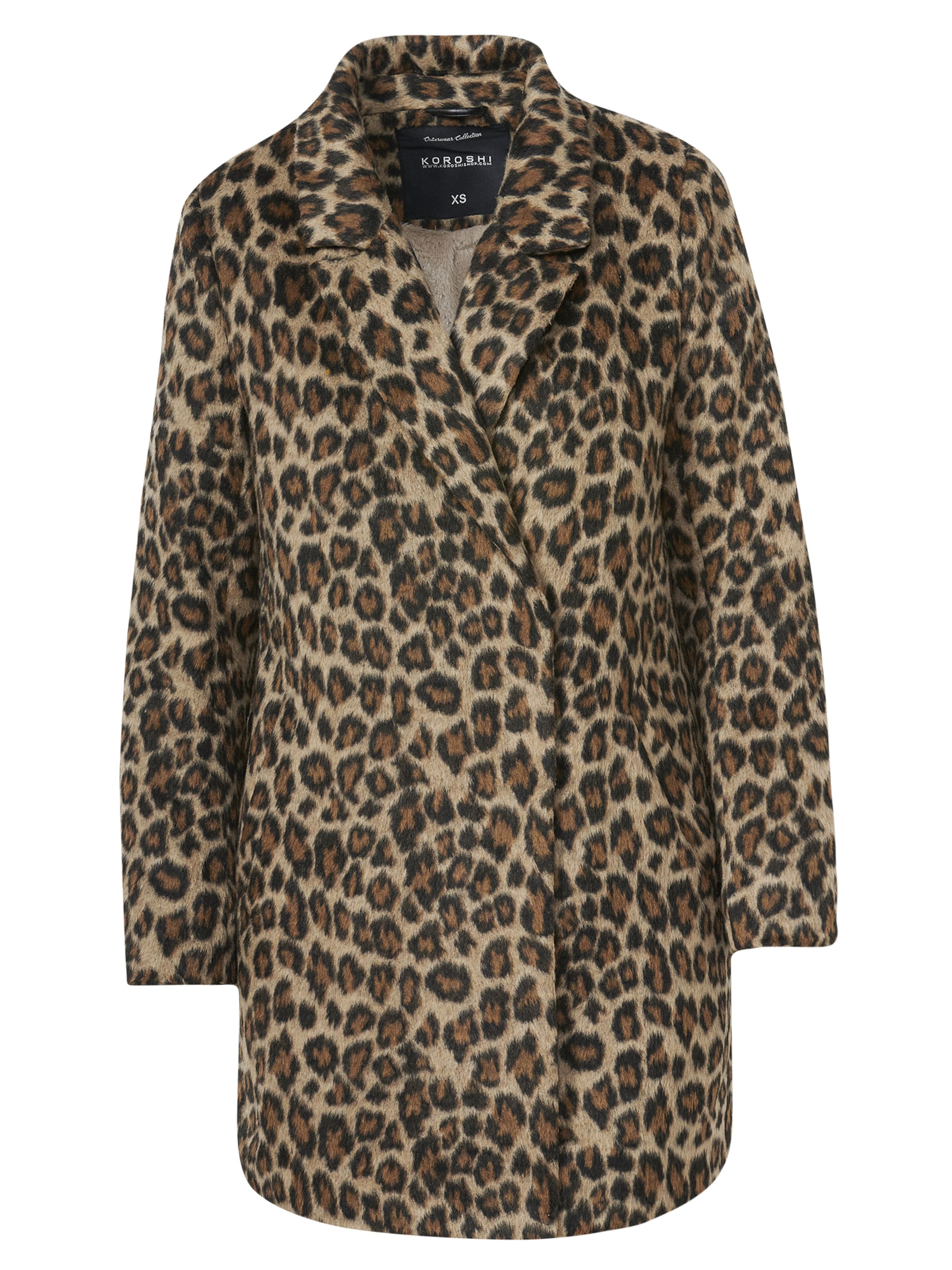 brūns KOROSHI Starpsezonu mētelis: no priekšpuses