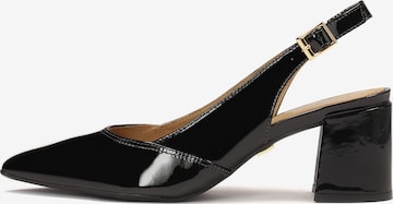 Kazar - Sapatos abertos atrás em preto: frente