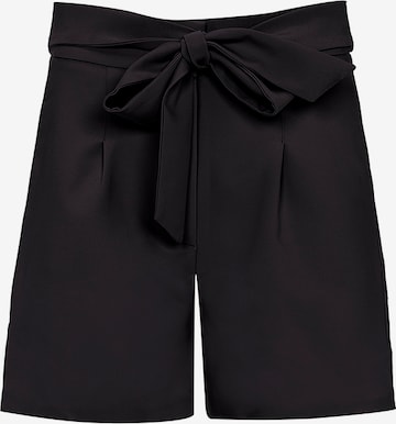 Auden Cavill Pleat-Front Pants in Black: front