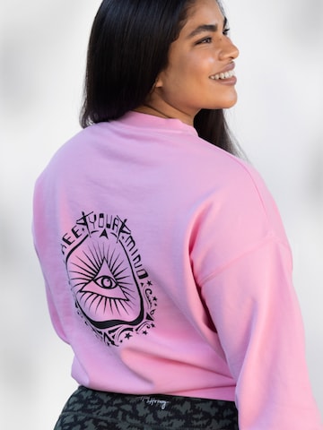Hey Honey Sweatshirt 'Sweater Cotton' in Roze