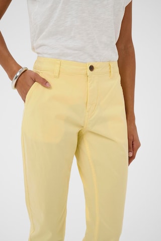CULTURE Regular Trousers 'Brita' in Yellow