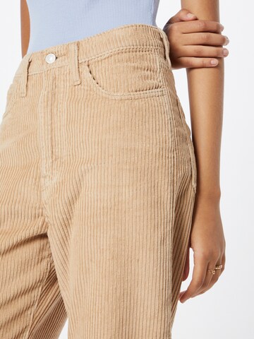 LEVI'S ® Štandardný strih Nohavice 'Ribcage Straight Ankle Corduroy Pants' - Béžová