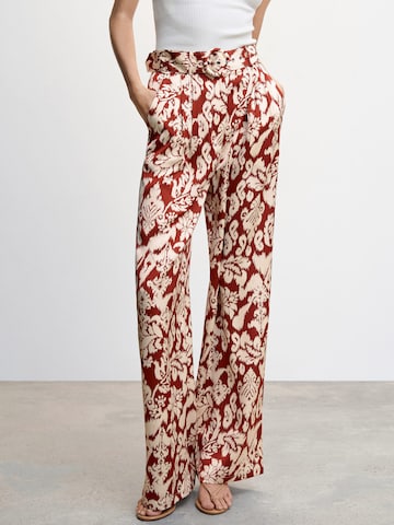 MANGO Regular Pleat-Front Pants 'Nurio' in Red: front