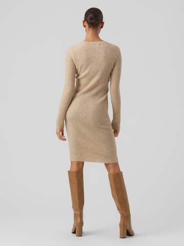 VERO MODA Knit dress 'Britany' in Beige