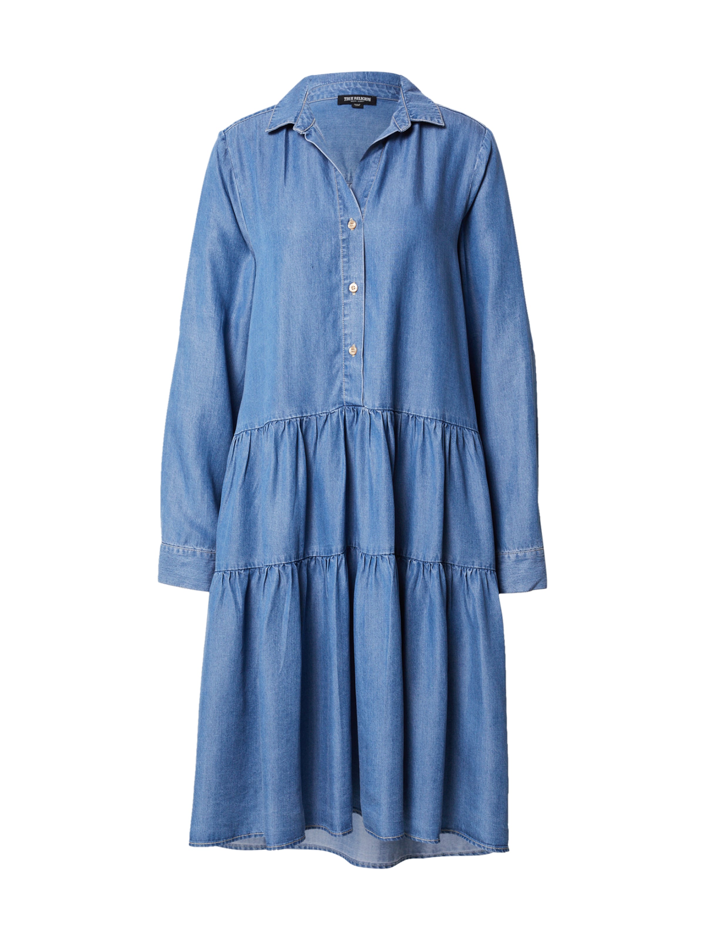 True Religion Košeľové šaty - Modrá: predná strana