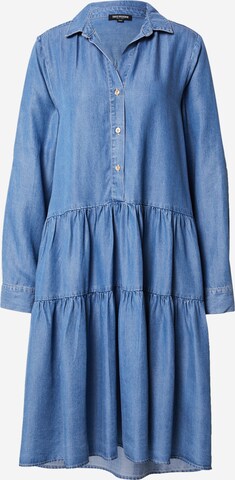 True Religion Shirt Dress in Blue: front