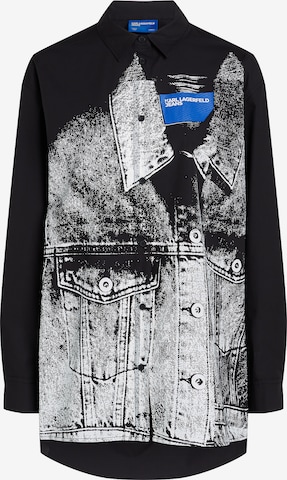 Bluză 'Trompe-L€™Oeil' de la KARL LAGERFELD JEANS pe negru: față