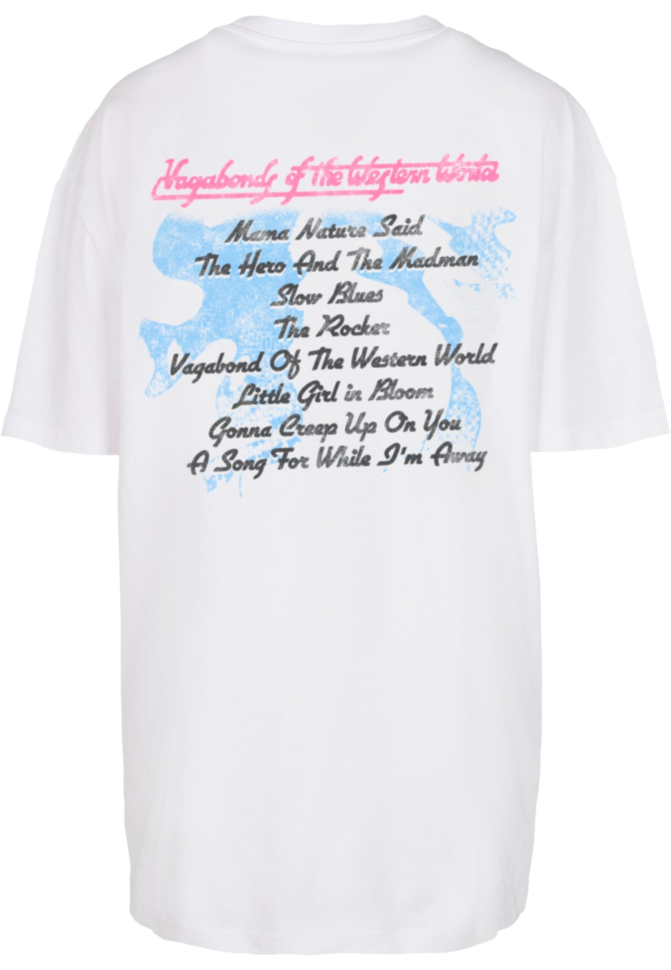 Merchcode Oversized shirt 'Thin Lizzy - Album Tracklisting' in Wit