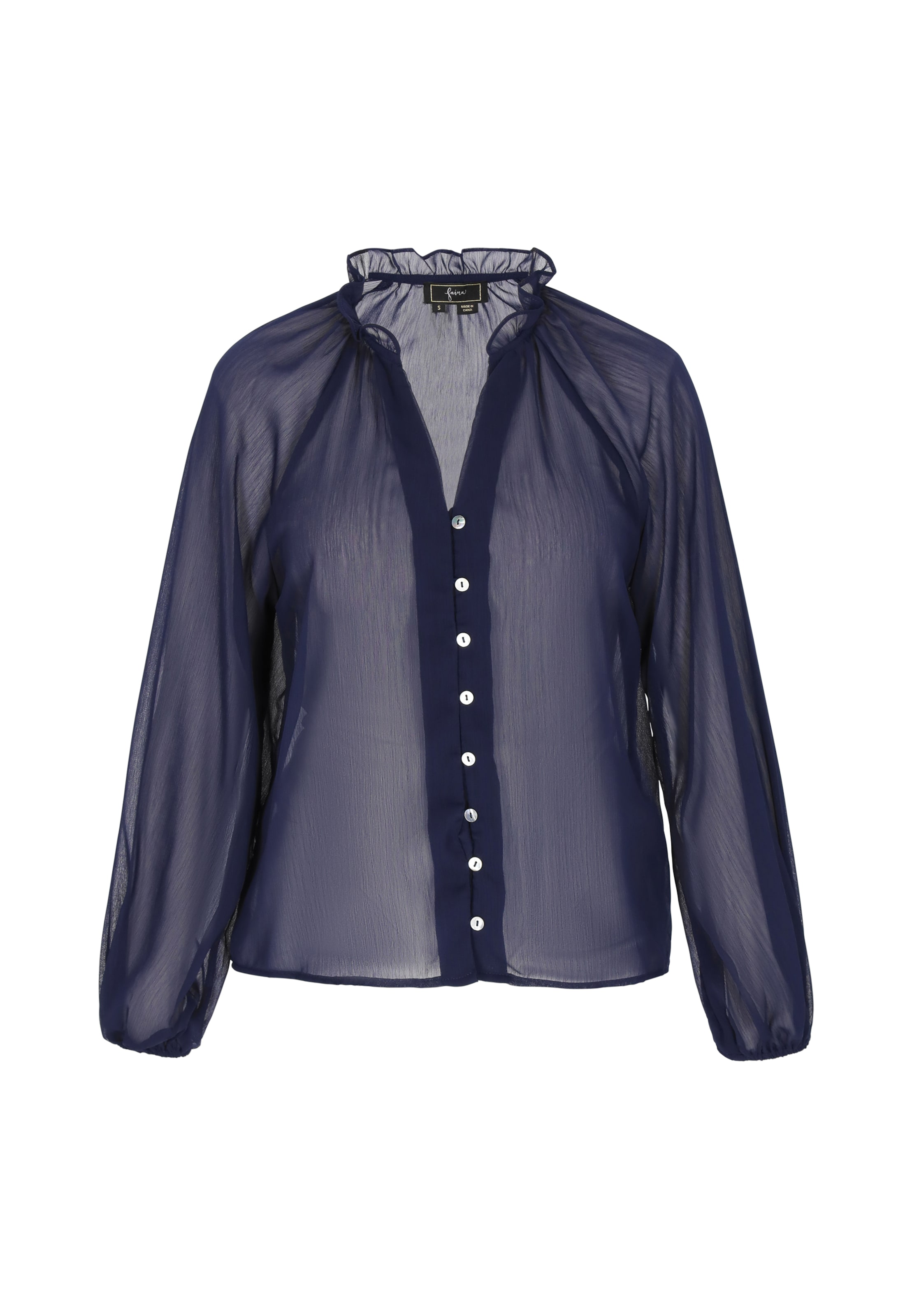 faina - Blusa en azul: frente