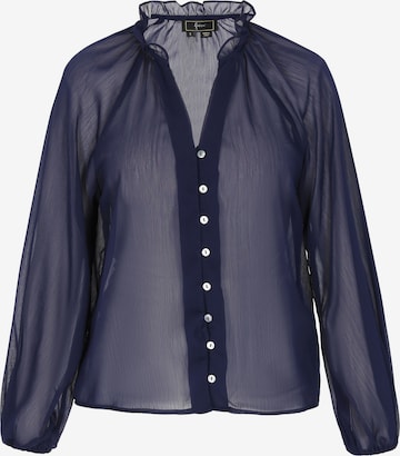 faina - Blusa en azul: frente